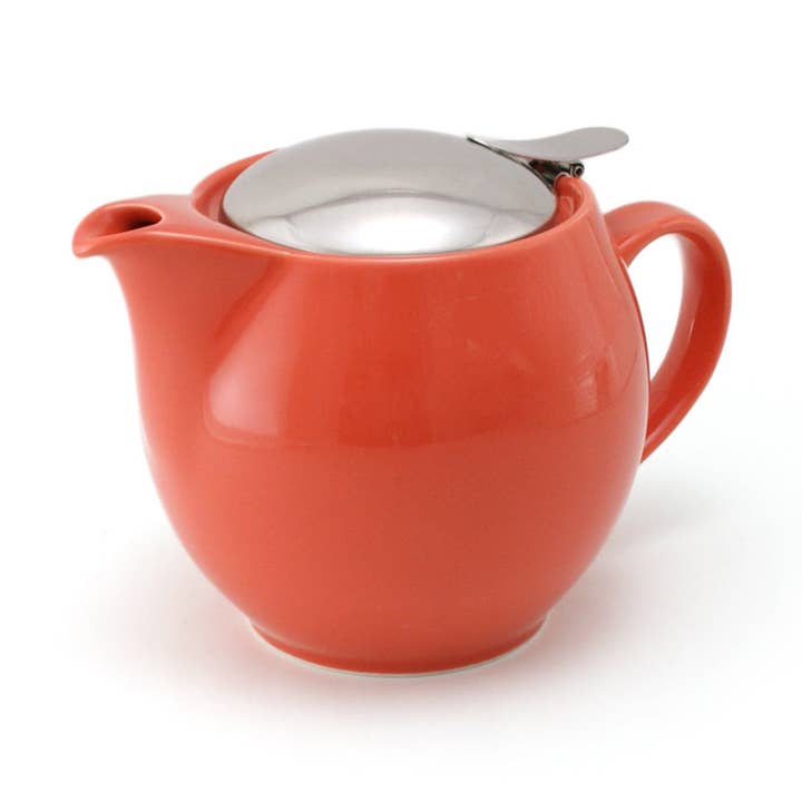 BEE HOUSE Round Ceramic Teapot 15oz - Carrot for wholesale by ZERO JAPAN USA