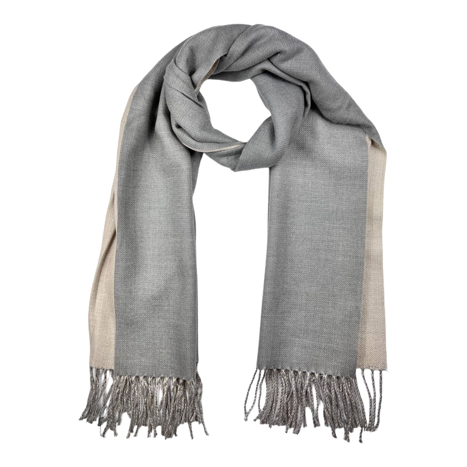 London Scarves - Vente Écharpe – femme - Écharpe réversible unie bicolore en mélange cachemire7