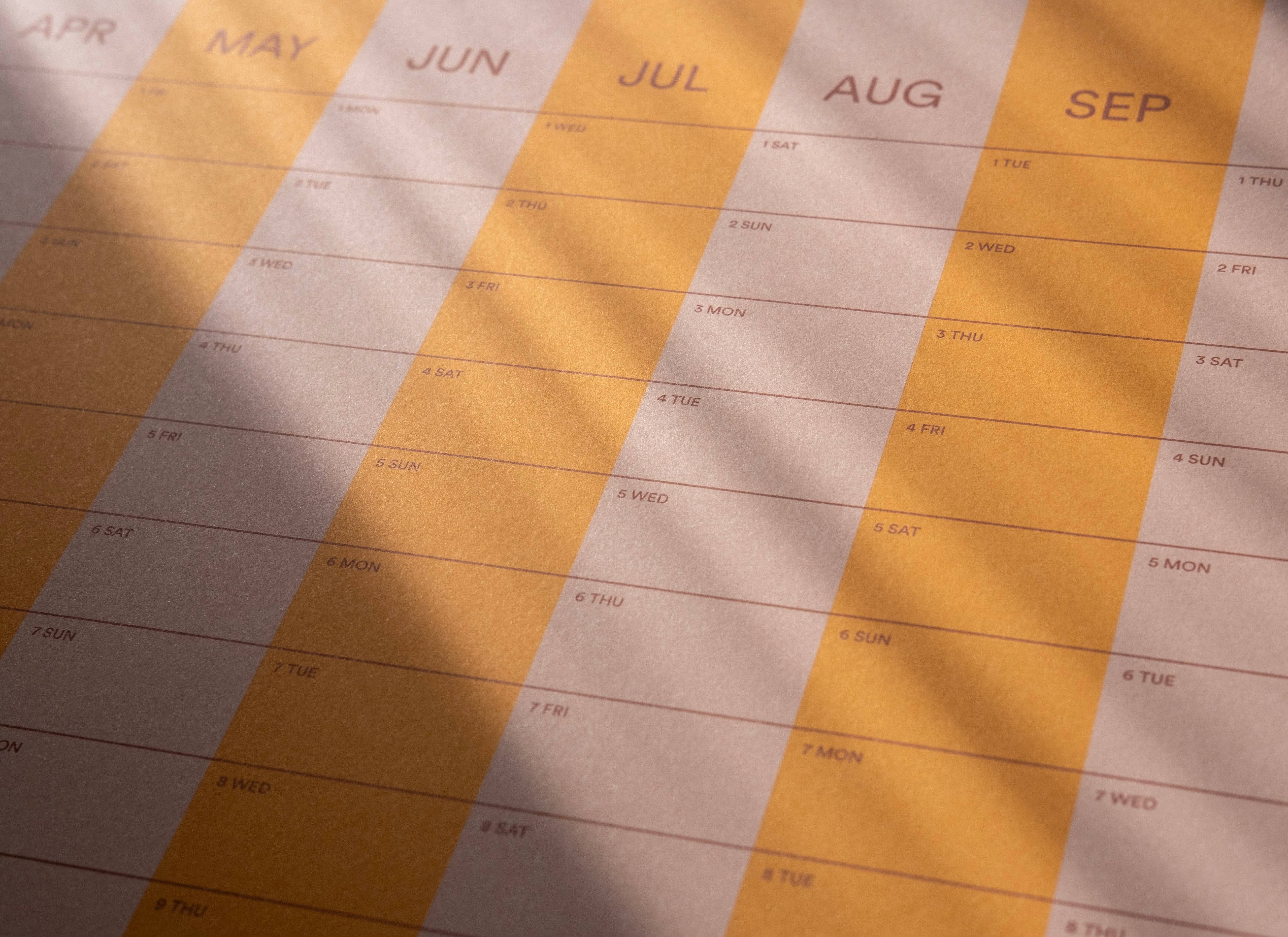 Yearcalendar - Vente Calendrier - Calendrier rayé 2026 70 x 100 cm13