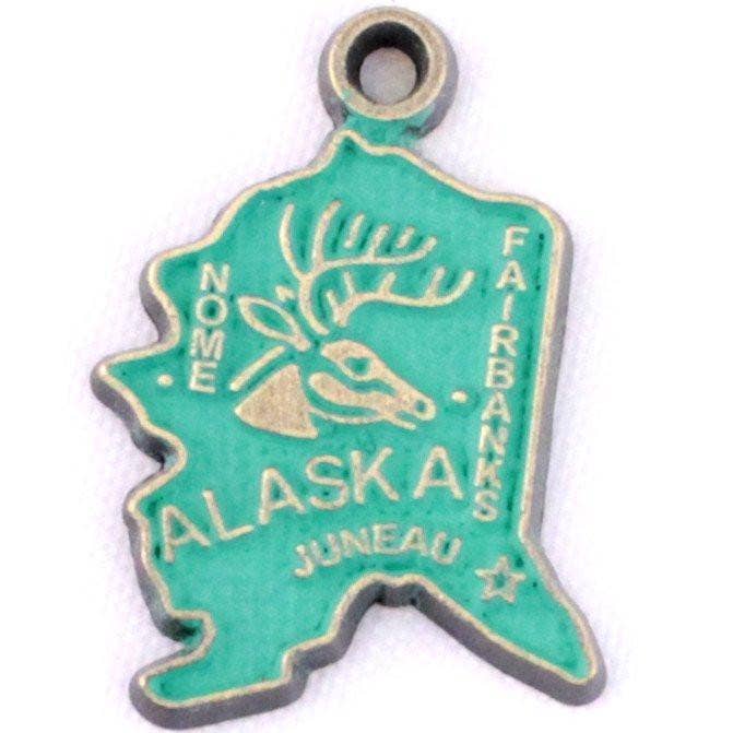Gleeful Peacock - Wholesale Individual Charm/Pendant - Alaska State Charm (available with Bracelet or Necklace)3