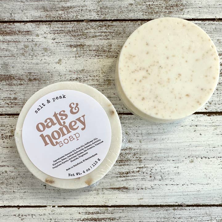 Soap Bar Oats & Honey Gentle Exfoliating Soap Bar for wholesale by Salt & Peak