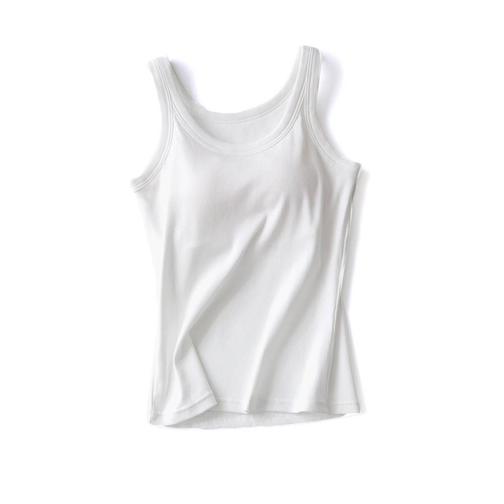 Rosa Clothing - Wholesale Tank Top - Women's - Essential basic rib tank top with built in bra in 13 colors38