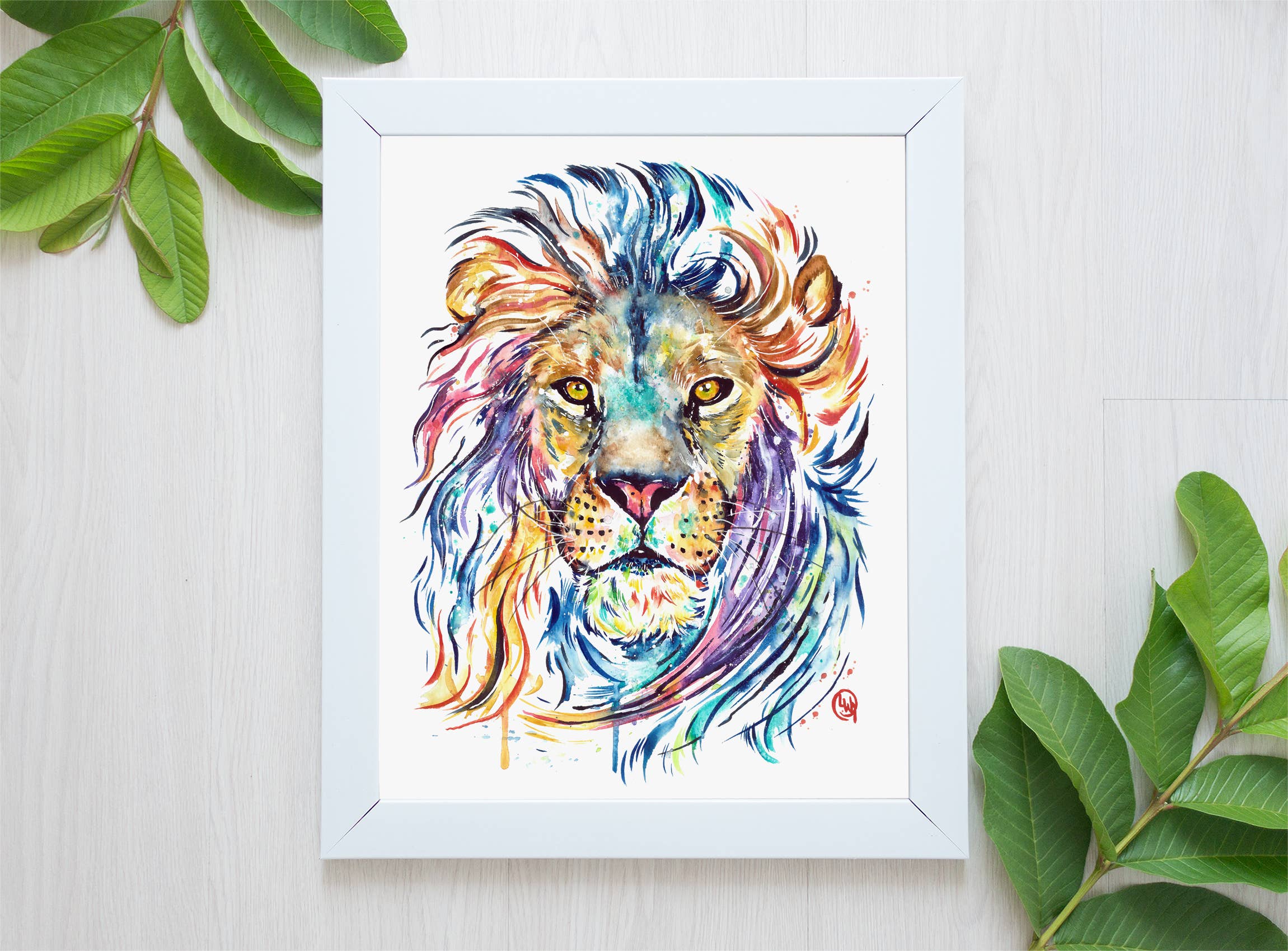 Whitehouse Art - Wholesale Art Print - Lion Print - "Courage Dear Heart" - Safari Themed2