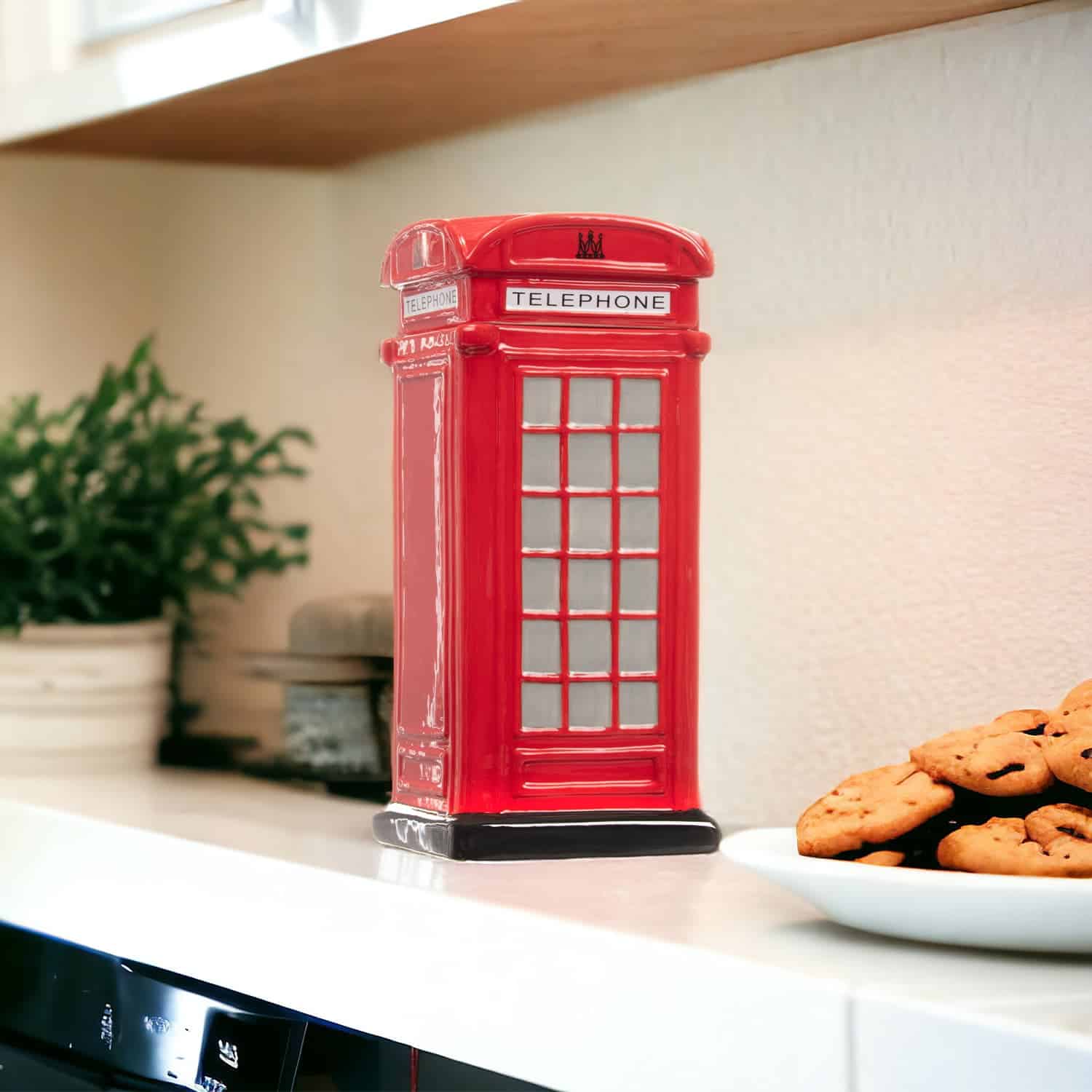 Wholesale Gifts Tomorrow - Wholesale Cookie Jar - Red British Iconic Telephone Box Biscuit Cookie Jar3