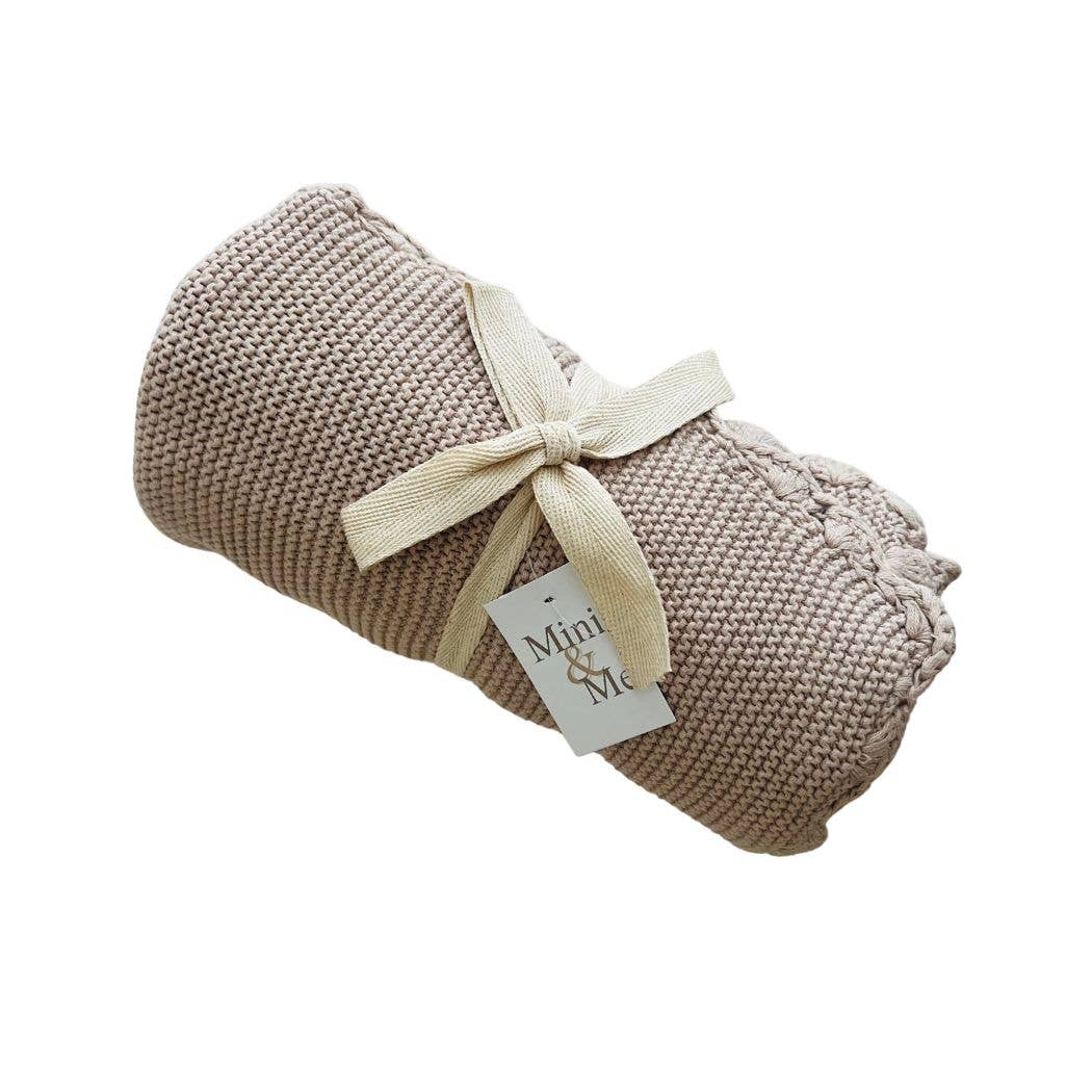 Cuddle Bug & Co – Cobertor de cama - Crianças e bebés por atacado – Mini & Me Manta de Bebê com Borda de Conchas2