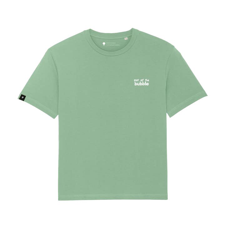 OverOut Tee Dusty Mint for wholesale by Bubblenerd