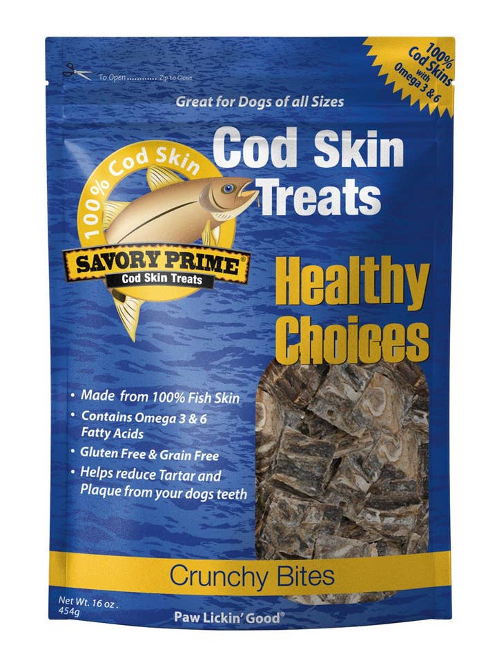 Cod Skin Fish Crunchy Bites 8 oz. for wholesale by Savory Prime