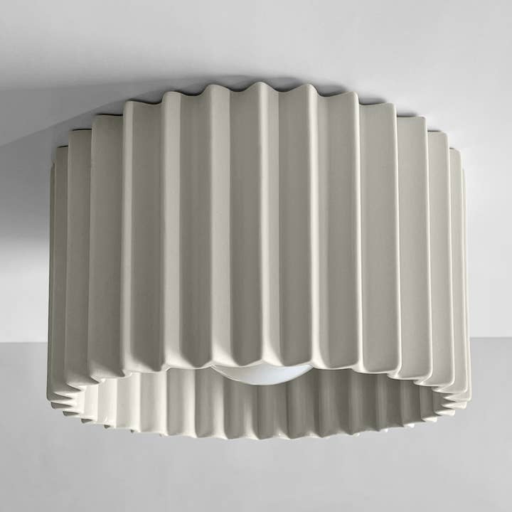 Syracuse Ceramic Ceiling Light | Large Minimal Flush Mount for wholesale by LYSlightlab