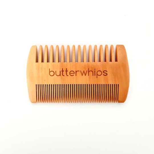 Butterwhips Pear Wood Beard Comb for wholesale by Butterwhips Ltd