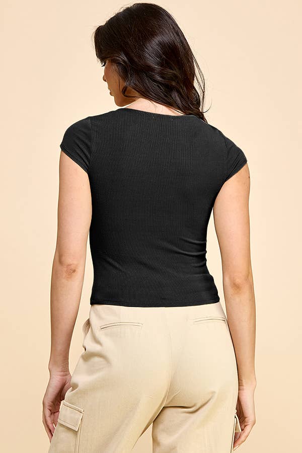 Heart & Hips - Wholesale Knit Top - Women's - RT53905A - DOUBLE LINED SQUARE NECK TOP2