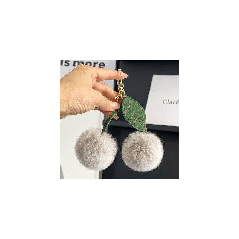 FurDecoration - Wholesale Keychain - Women's - Cherry Rabbit Hair Otter Car Keychain3