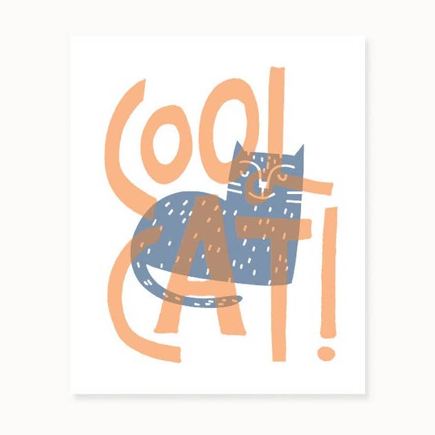 Cool Cat 8" x 10" print voor wholesale door Hello Doodle