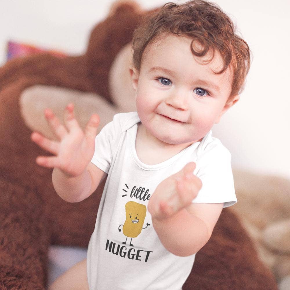 NewBabyWishes - Wholesale Bodysuit (Non-Footed) - Baby - Funny Chicken Nugget Onesie - Little Nugget Clothes - Cute Little Nugget Baby Onesie3