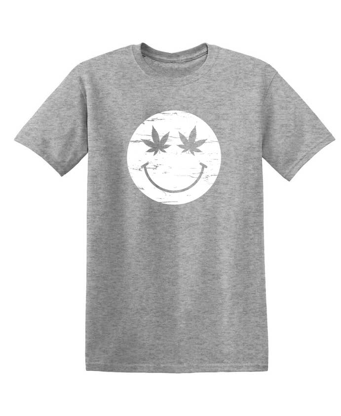 Feelin Good Tees - Wholesale Screen Printed T-Shirt - Unisex - Weed Smile Face17