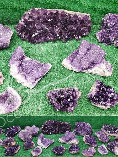 (LOT)DRUSE - AMETHIST, URUGUAYAANS 3-10" (LOT #8) voor wholesale door Oceanic Linkways Inc