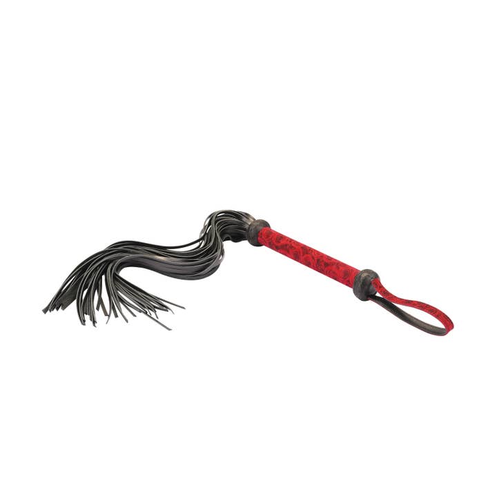 Liebe Seele - Wholesale Sex Toy - Kinbaku Ukiyoe Luxury Red Rosy Lamb Suede Leather Flogger