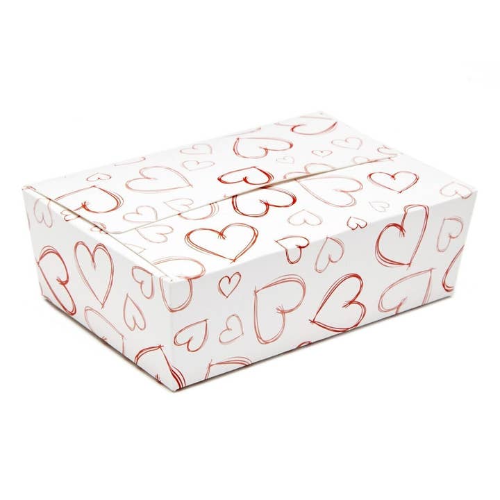 Hames Chocolates – wholesale Gift box – Packaging- 6 Patterned Choc Ballotin Flat Top Box2