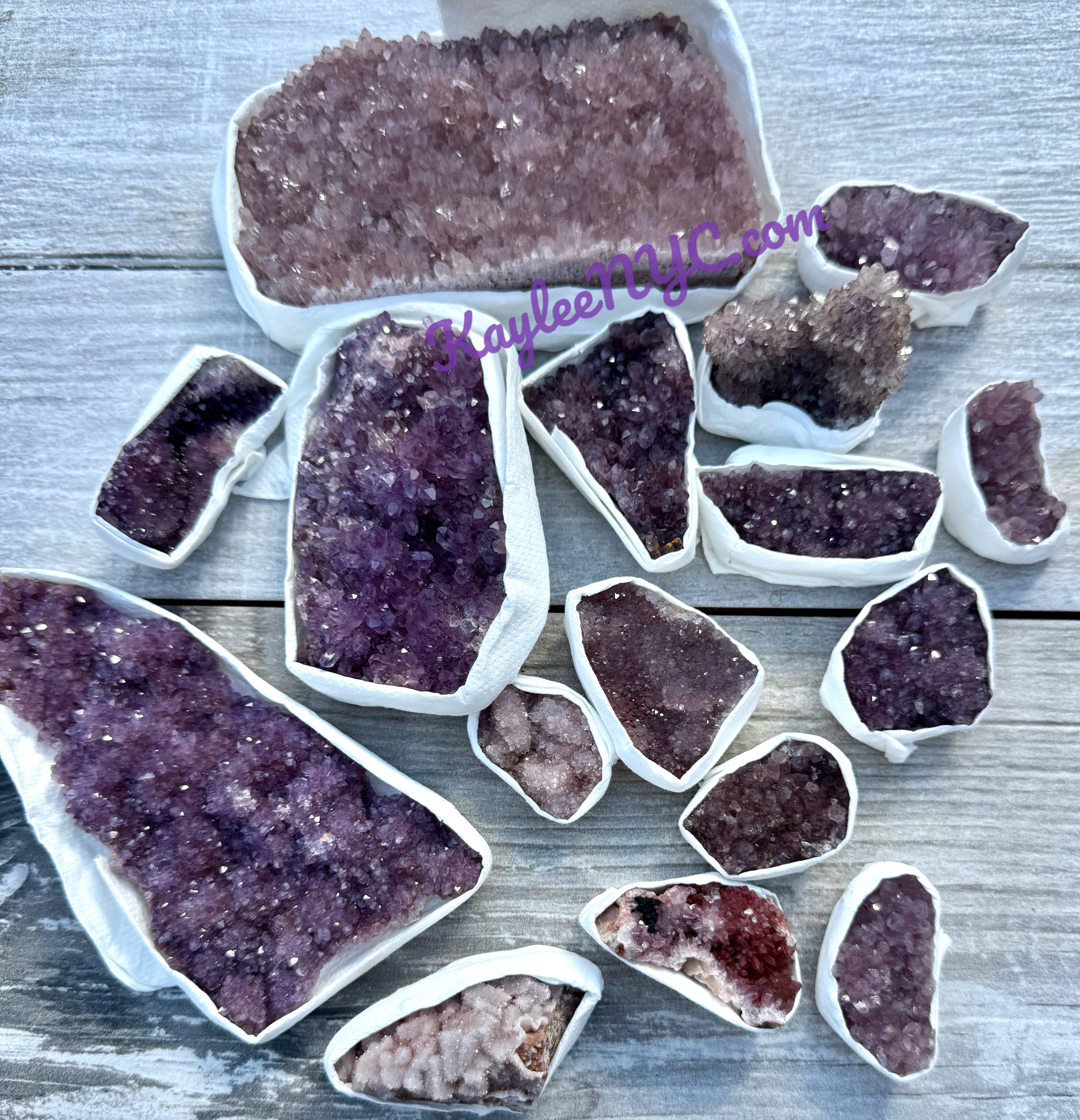 KayleeNYC - Wholesale Spiritual Stone/Crystal - 2 lb Natural Amethyst Cluster from Turkey Raw Crystal8