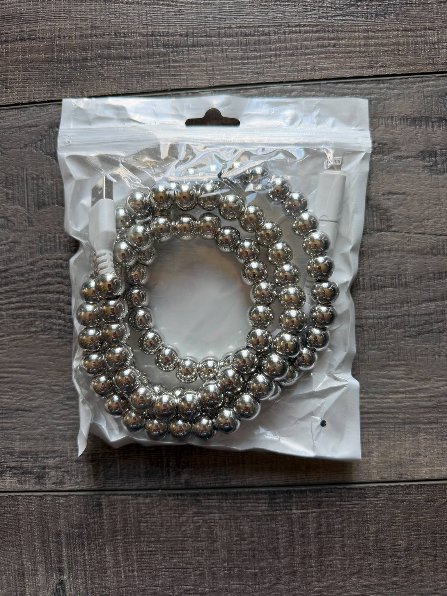 JILLIAN INK LLC - Wholesale Portable Charger - Beaded Phone Charger with Lightning & USB-C Cable5