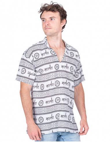 Blank Men's Short Sleeve Shirt color White for wholesale on Faire3