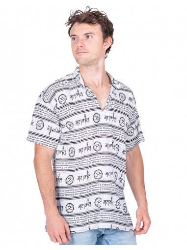 Blank Men's Short Sleeve Shirt color White for wholesale on Faire3