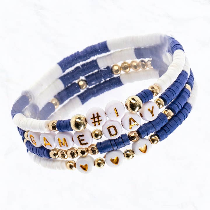 Suzie Q USA - Wholesale Beaded Bracelet - Game Day Stretch Bracelet Set