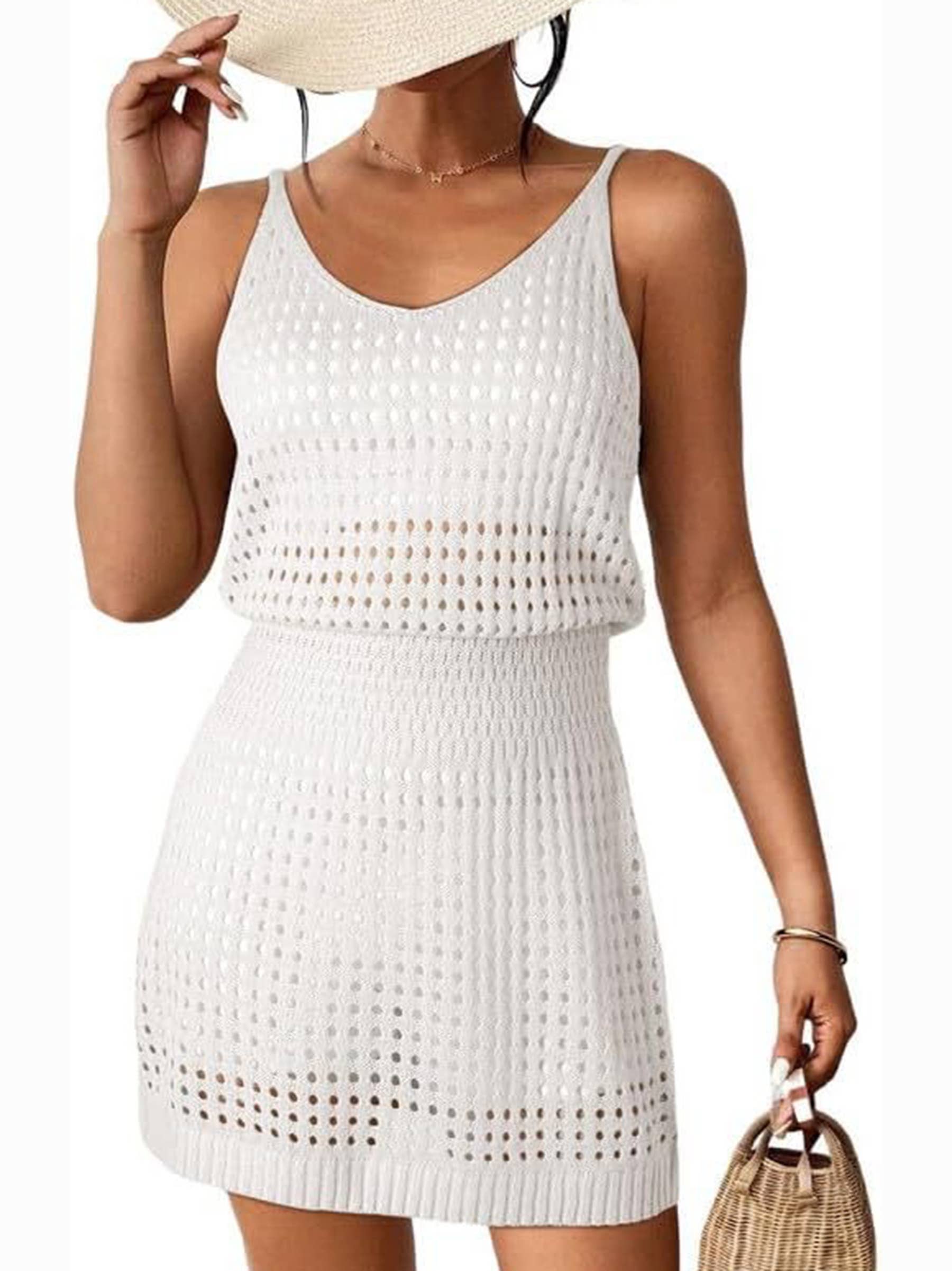 Wholesalesir - Wholesale Swim Cover Up - Women's - Sexy Hollow Out Beach Dress5