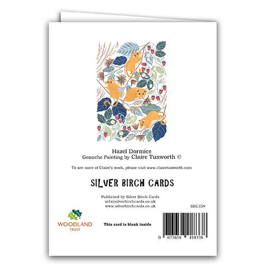 Silver Birch Cards - Wholesale Everyday Greeting Card - Blank Greeting Card "Hazel Dormice"1