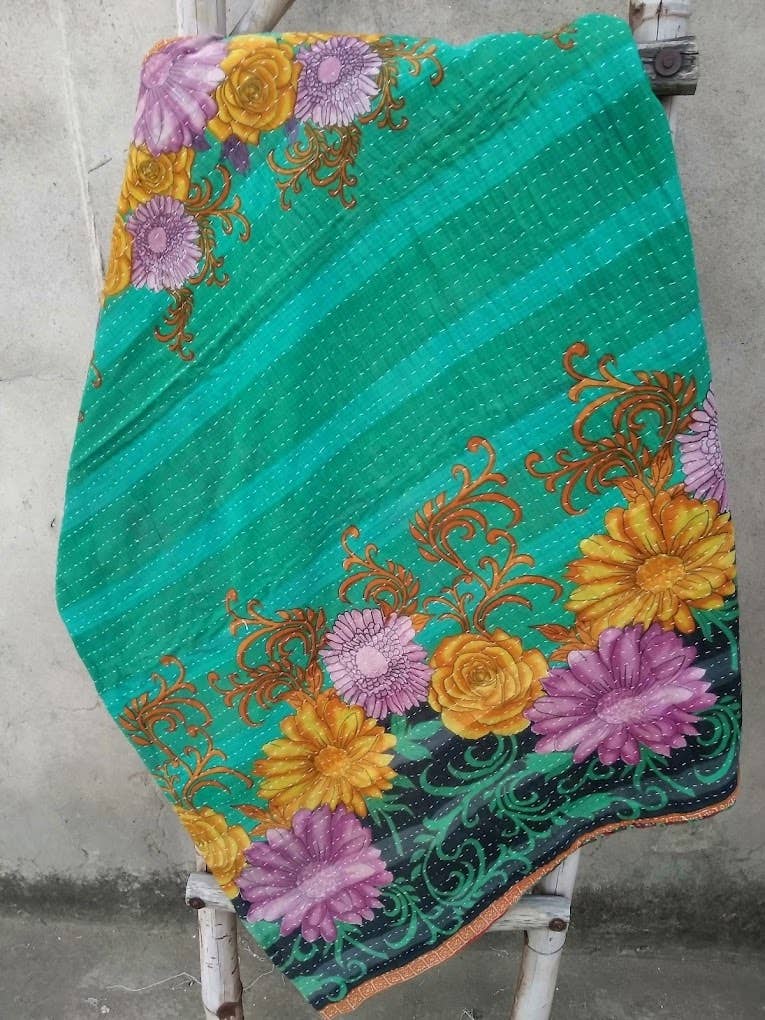 Meghcraft - Wholesale Quilt - Cotton Vintage Quilted Blanket-Bohemian Bed Decor Throw11