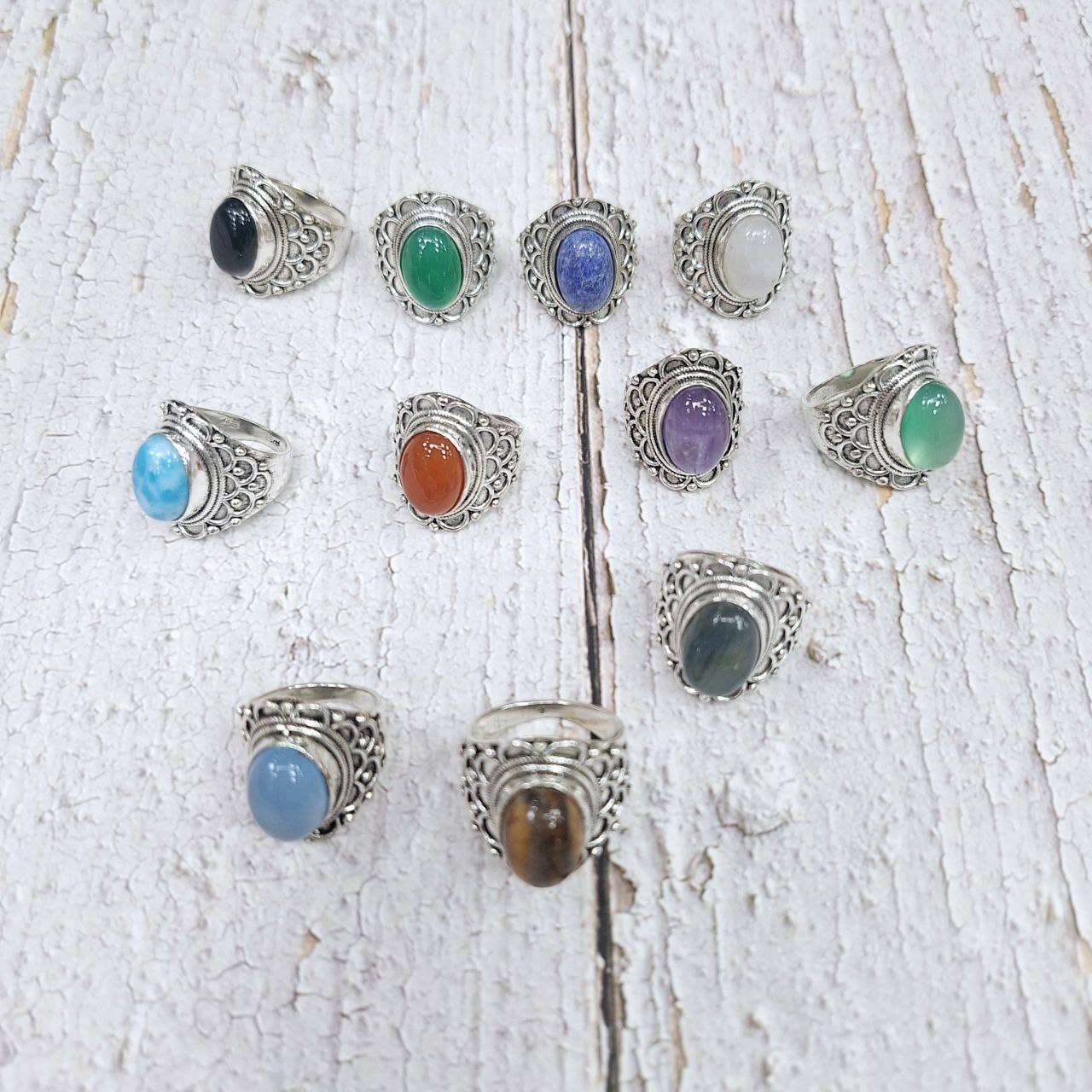 Hecho a mano - Wholesale Single Stone/Solitaire Ring - Colored stone ring13