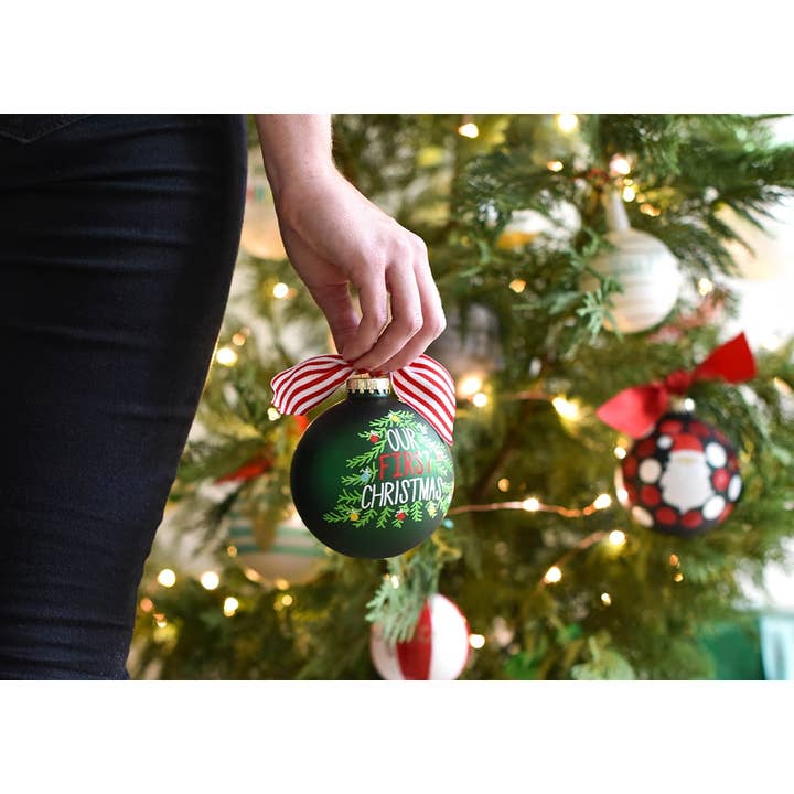 Coton Colors - Wholesale Ornament - Our First Christmas Tree Glass Ornament3