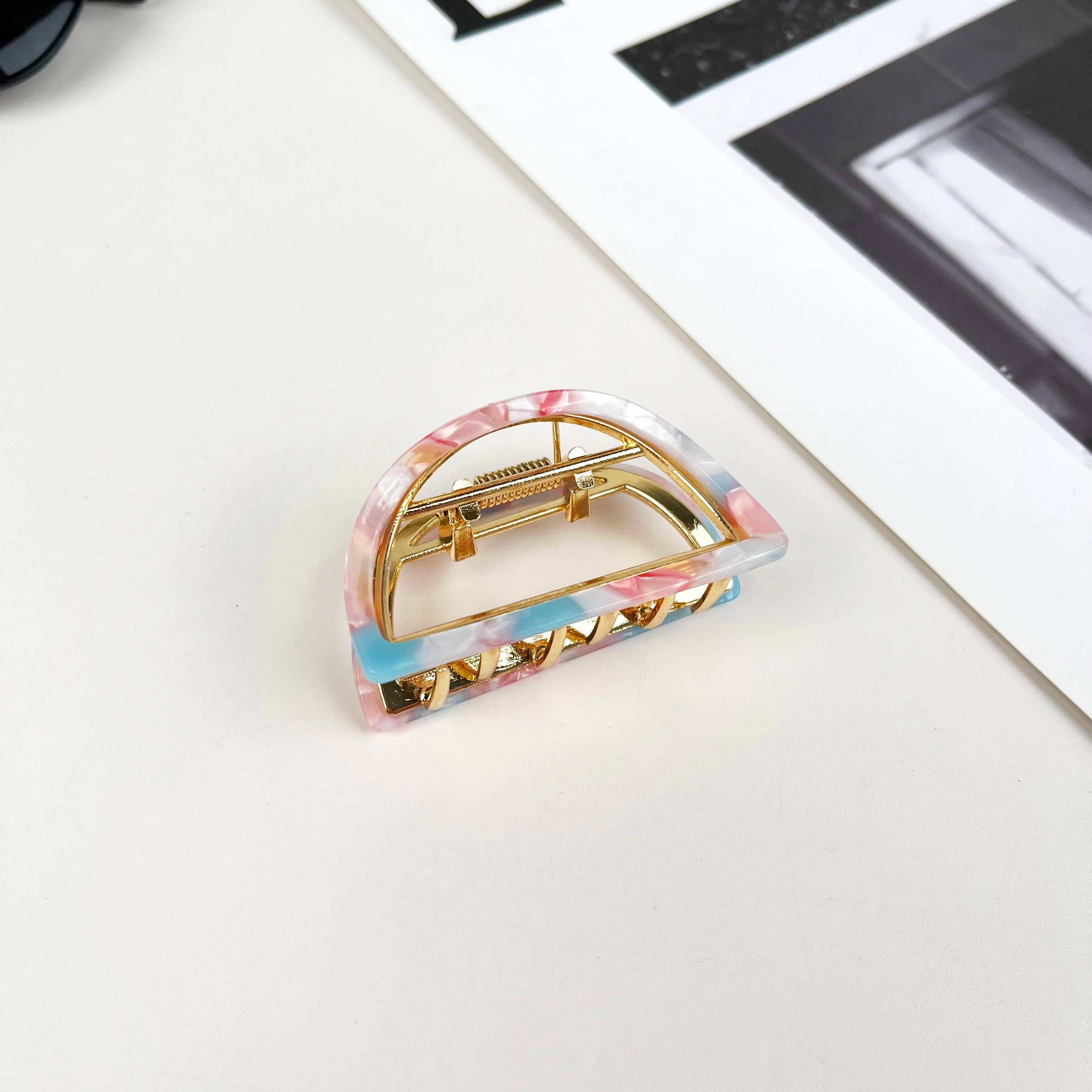 mildstyles - Wholesale Hair Clip - Women's - Half round alloy hair claw clip1