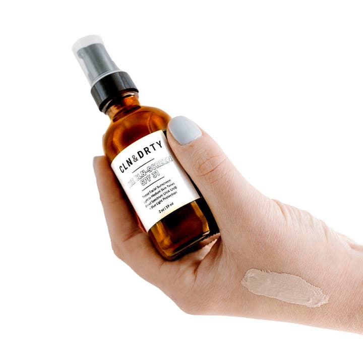 CLN&DRTY Natural Skincare - Wholesale Sunscreen - The CLN-Screen - Mineral Tinted Sunscreen - SPF 312
