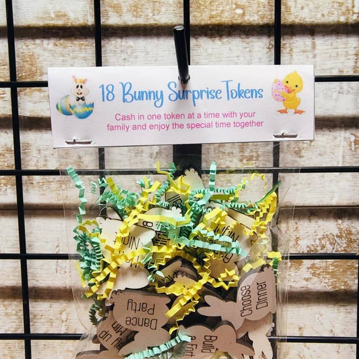 Heartland Decor – Engroshandel Mønter samlerobjekter – 18 Påskehare-jetoner - Æggefyld eller påskekurvsfyld3