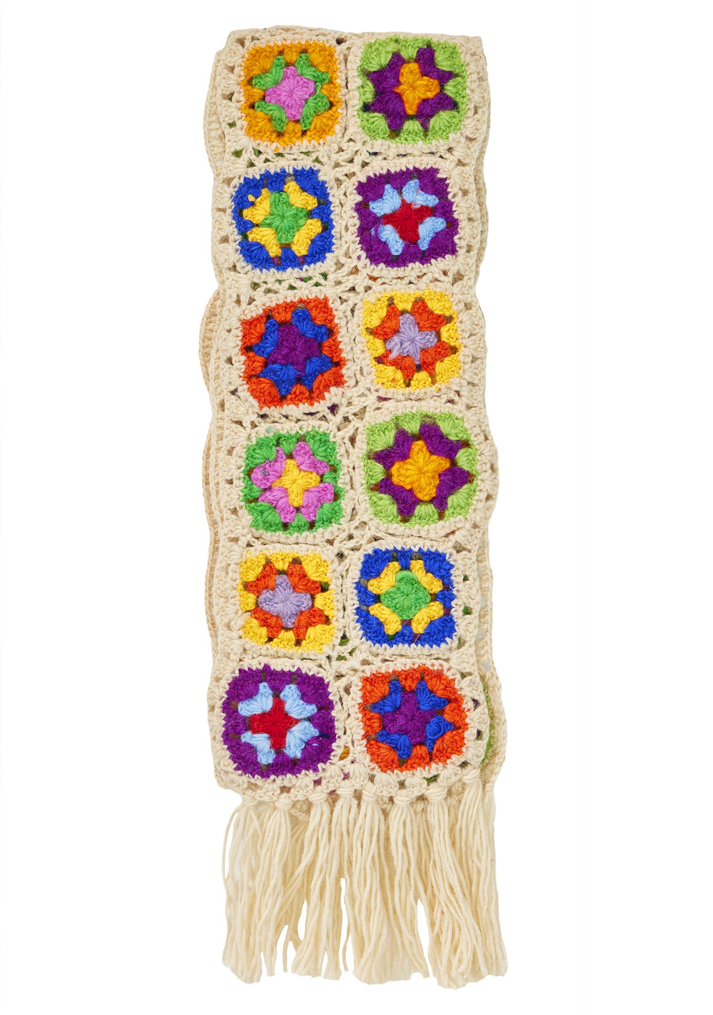 Namaste - Wholesale Sjaal - Dames - Gehaakte regenboog sjaal met granny squares6