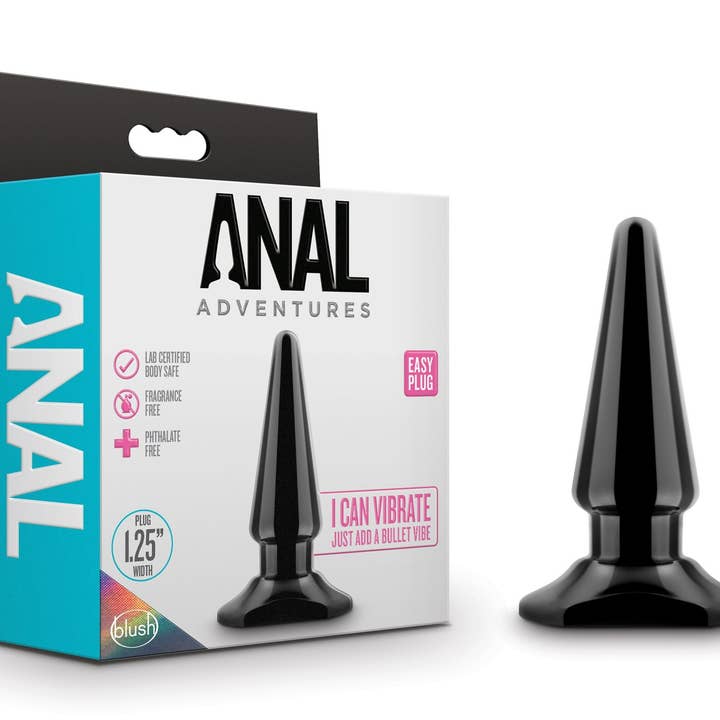 Anal Adventures - Easy Plug - Black for wholesale by Blush