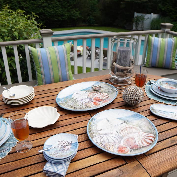 Certified International - Wholesale Dinner Plate - Seacoast 3-D Scallop Shell Candy Plate1