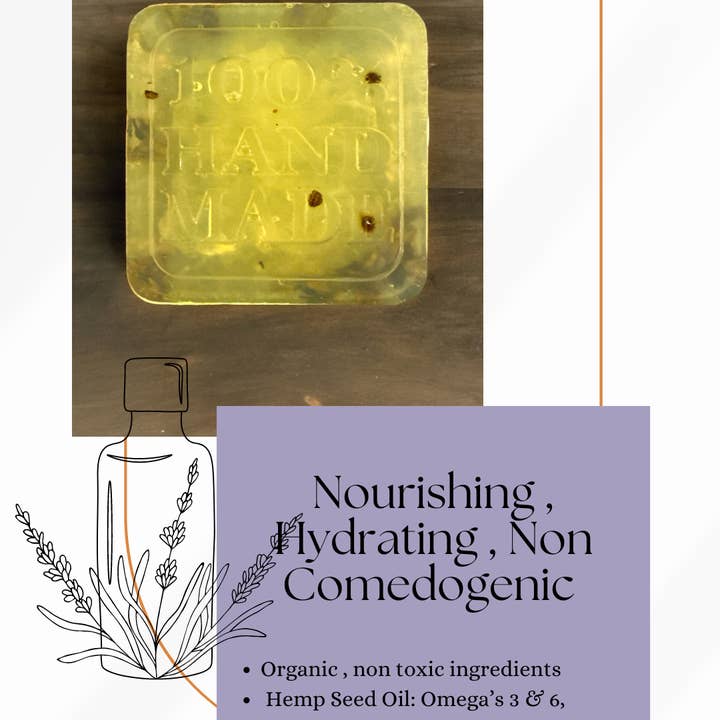 Well Fed Wolf L.L.C. - Wholesale Zeepblok - Bosbessentijmhennepzaadolie, indigo-poederzeep 2,5 oz 5