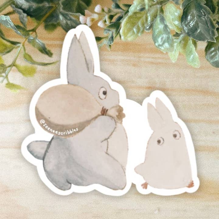 Mini Totoros Sticker | Dishwasher Safe for wholesale by Seenee Scribbles