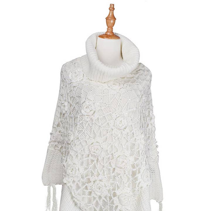 Hand Crochet Fringe Poncho and other Purchase Wholesale crochet poncho yarn. Free Returns & Net 60 Terms on Faire trending on Faire.