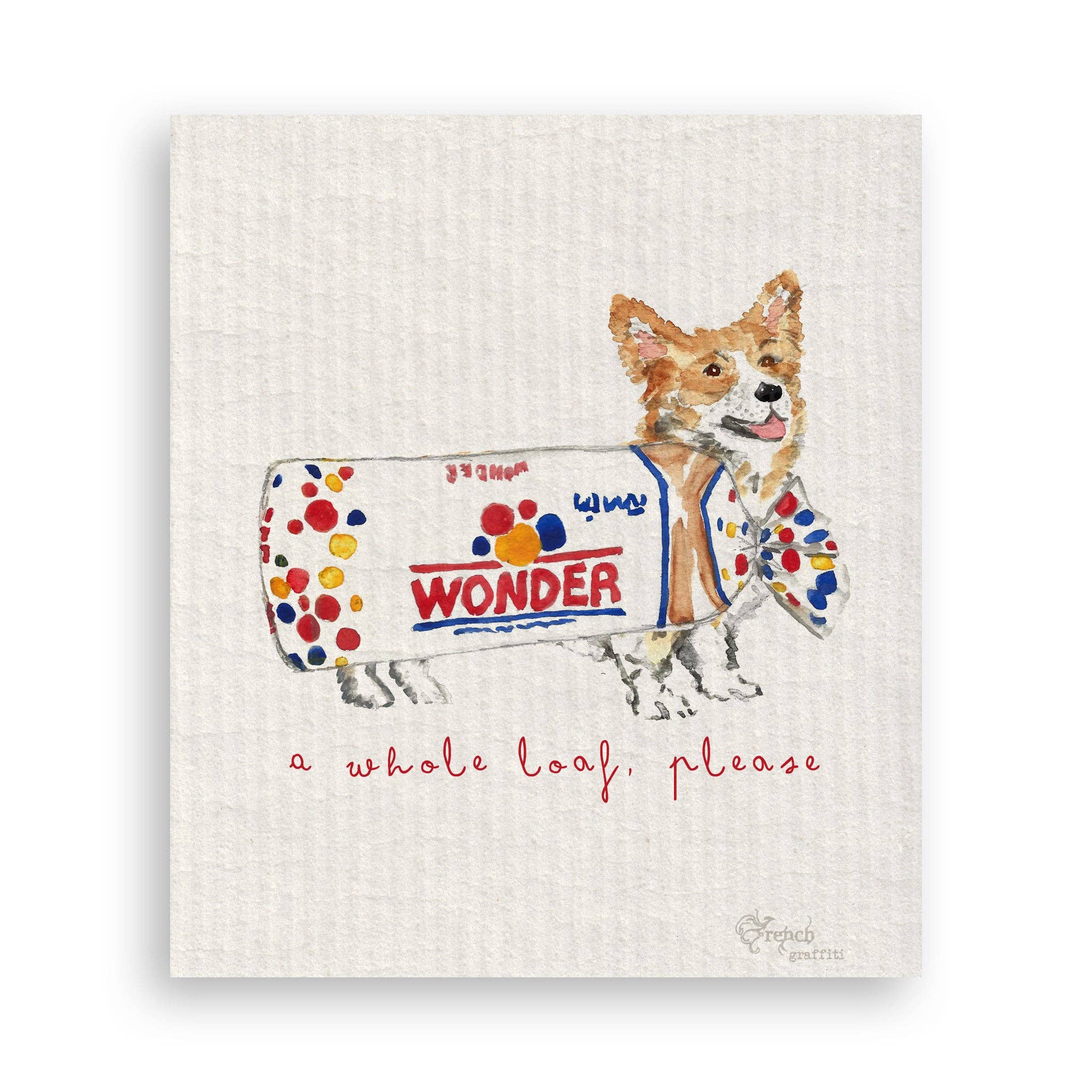 French Graffiti - Vente Torchons - Miche de pain Corgi16