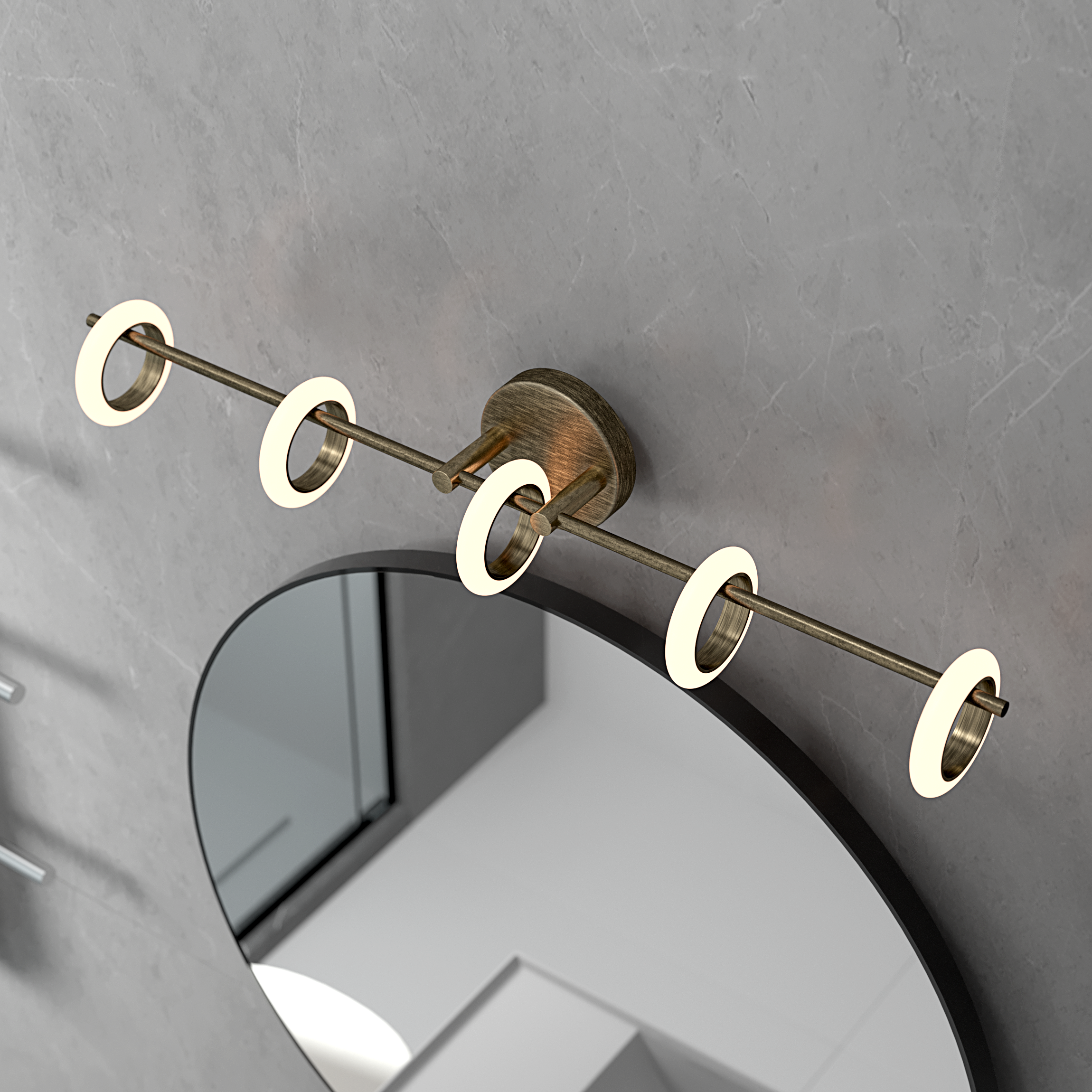 Oroma Home - Vendita all'ingrosso Applique - Lampada da bagno Loop a 5 luci dimmerabile7