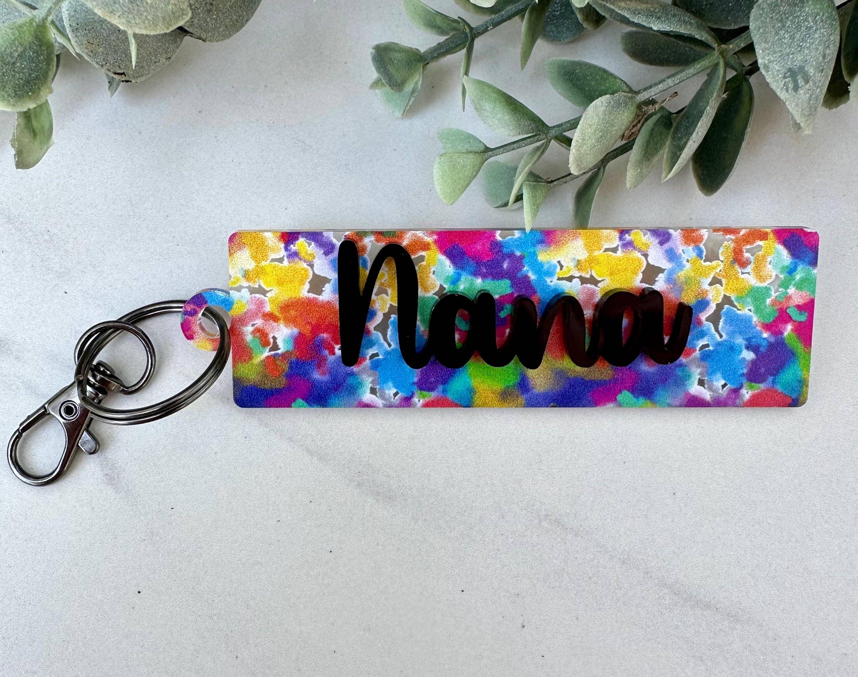 Oh My Sweetie – wholesale Nyckelringar - Dam – Personlig akvarell akryl nyckelring1