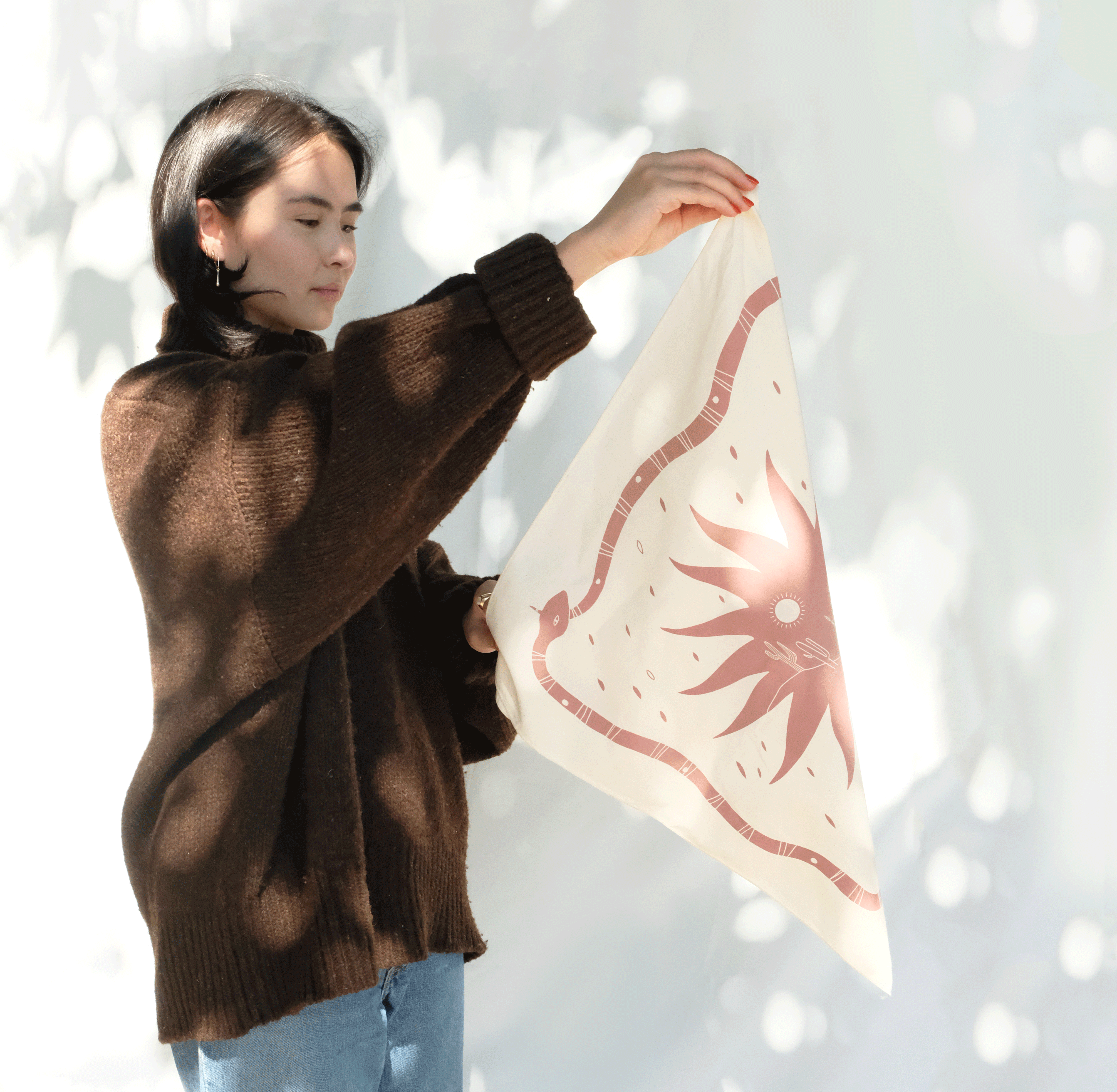 Elana Gabrielle - Wholesale Bandana - Unisex - Desert Bandana - Snake and Cactus Landscape, 100% Cotton5