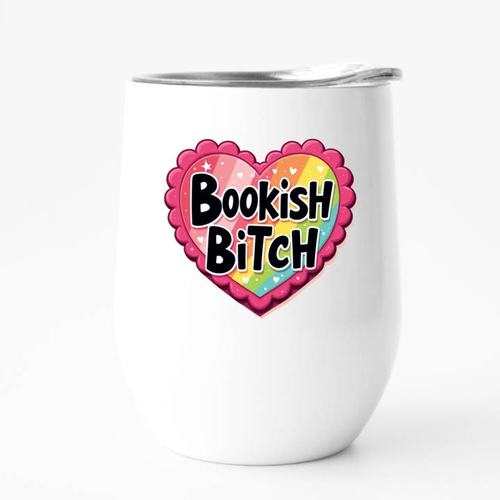 Bookish Bitch Insulated Wine Tumbler, Book Lover Gift for wholesale by Fbombs & Booze