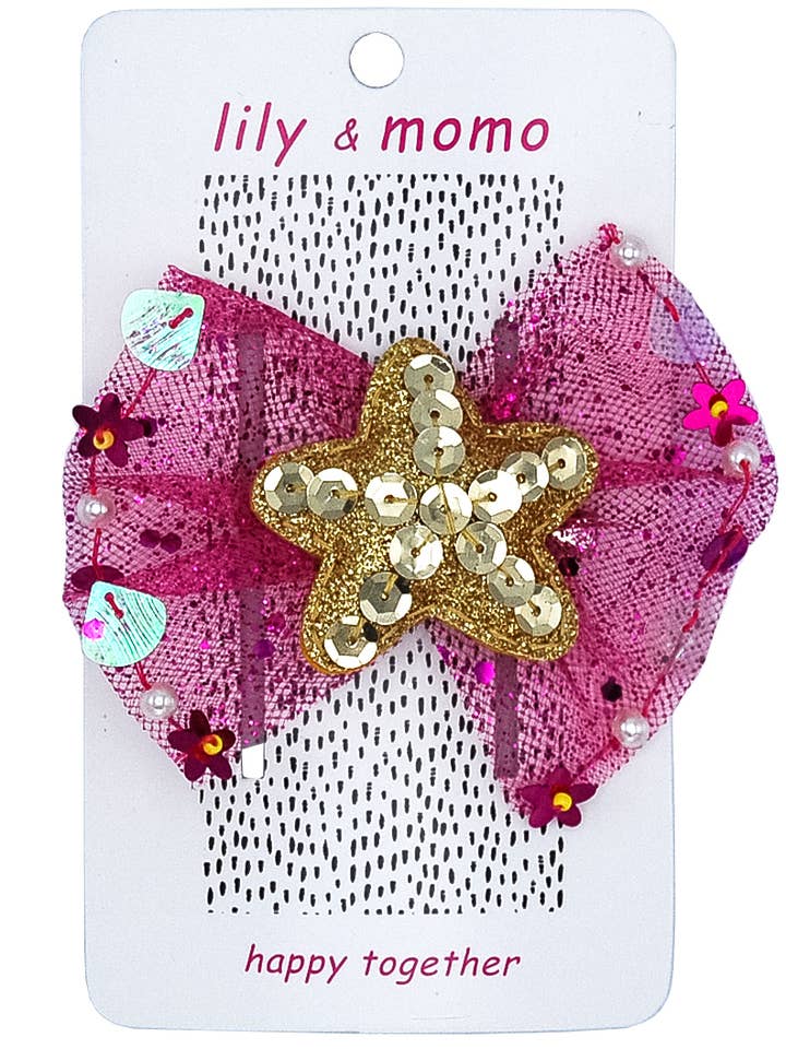 Haarspeldje Starfish van Tulle - Roze voor wholesale door Lily and Momo