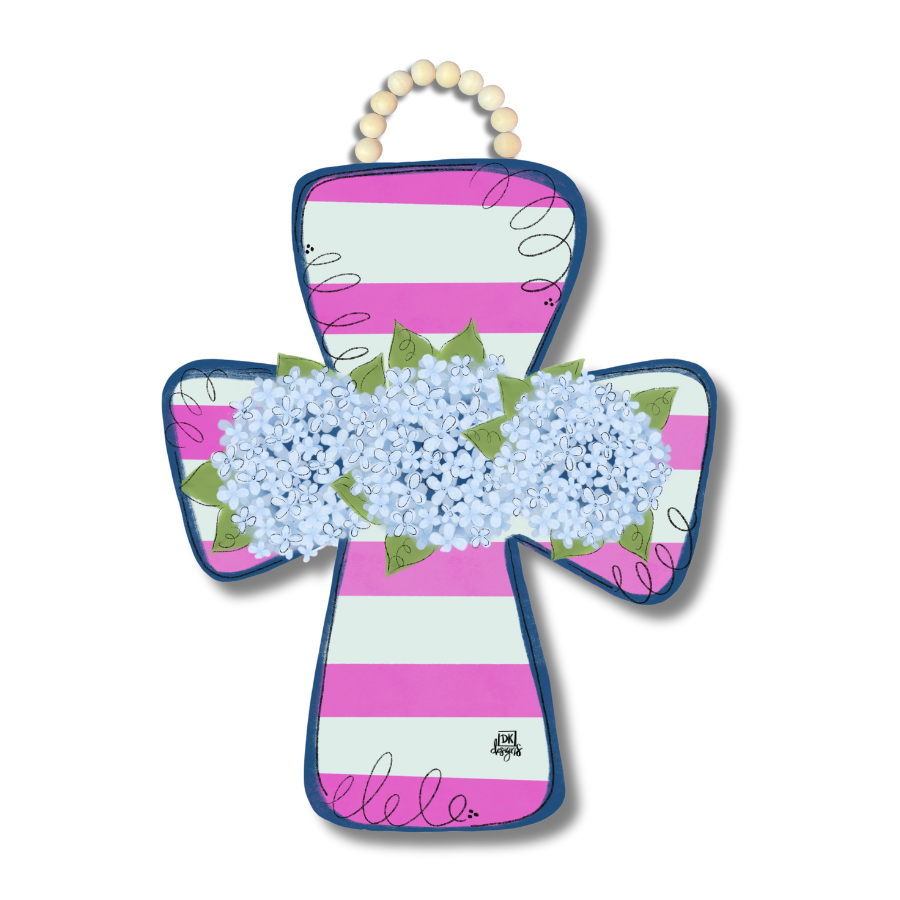 DK Designs Georgia - Wholesale Christmas Decoration - DK Hydrangea Cross1