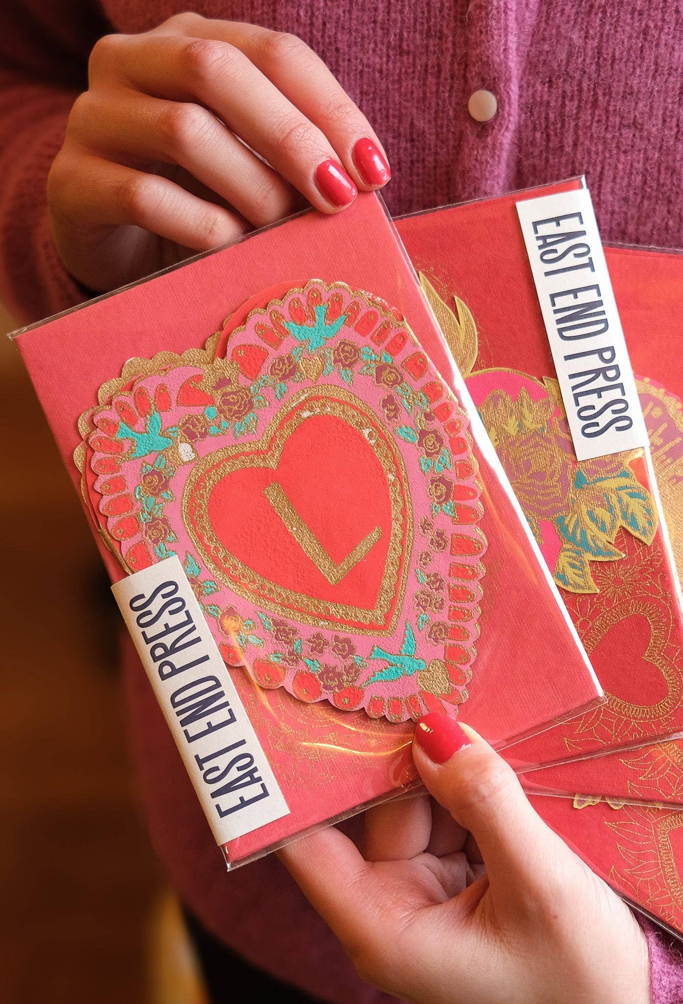 East End Press – Großhandel Liebeskarte – Grußkarte mit aufklappbarem LOVE-Schriftzug12