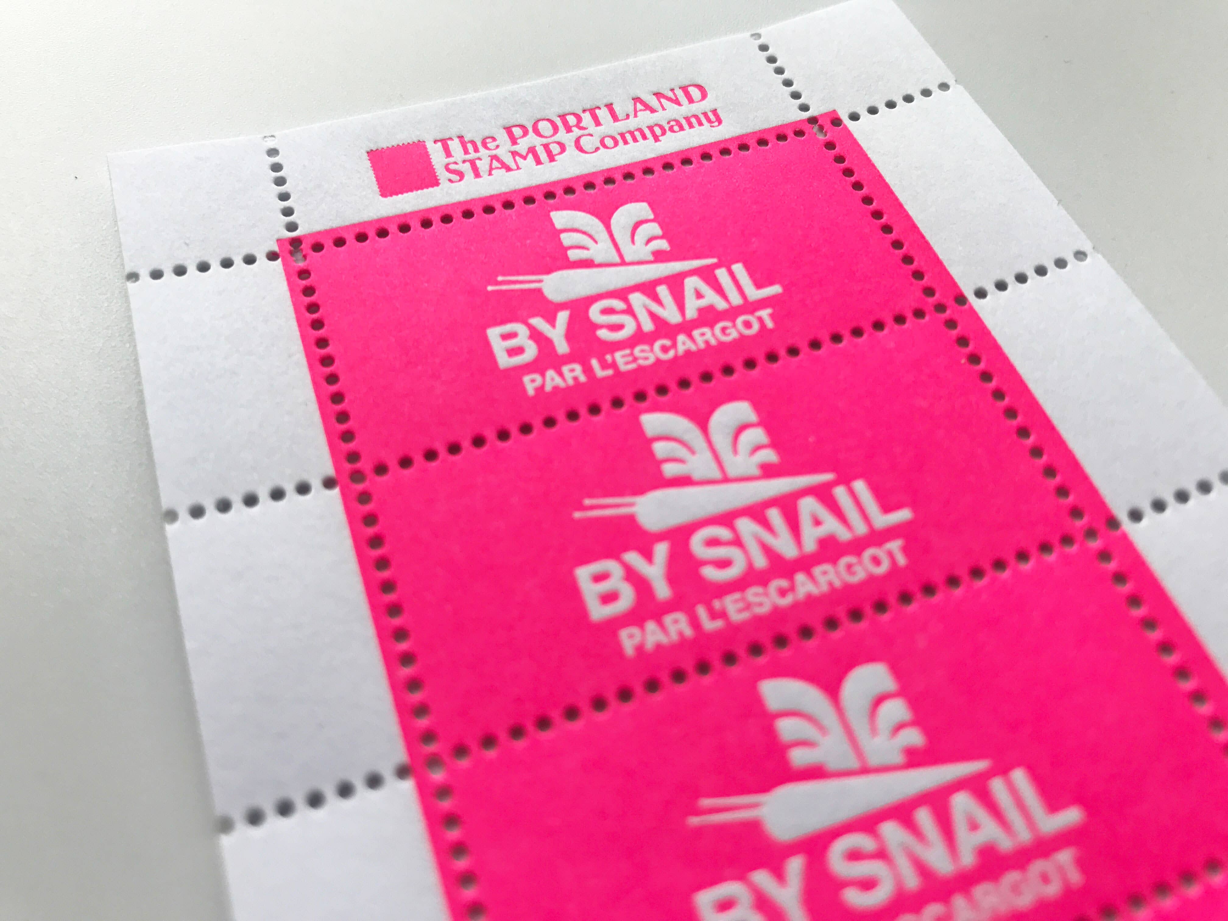 The Portland Stamp Company – Engroshandel Gummistempel/pyntestempel – By Snail - Escarglo - Letterpress Lick & Stick Frimærker3