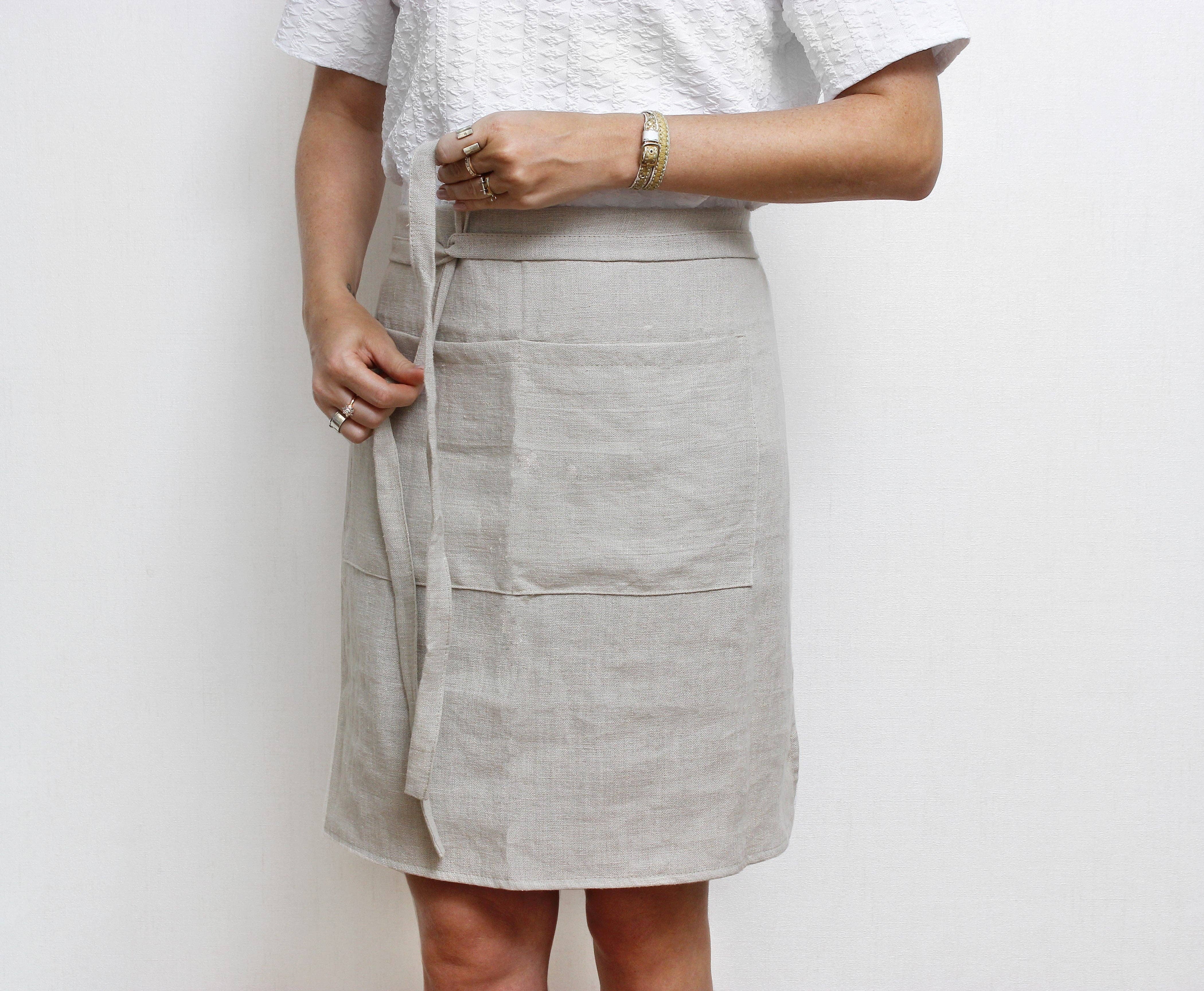 LinenQ - Wholesale Apron - Linen half apron 10